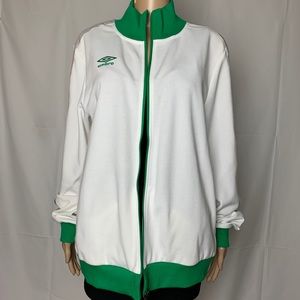 Umbro Zip Up White Jacket w Pockets